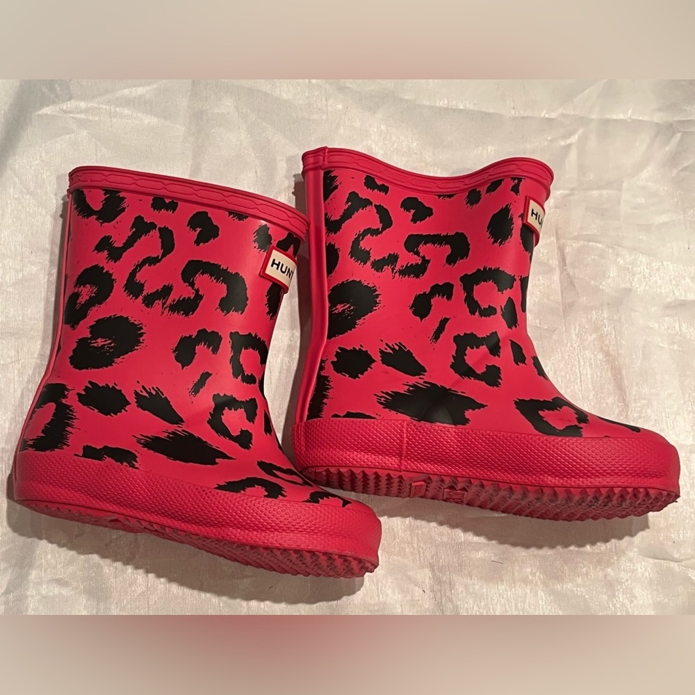 Pink leopard Hunter Boots